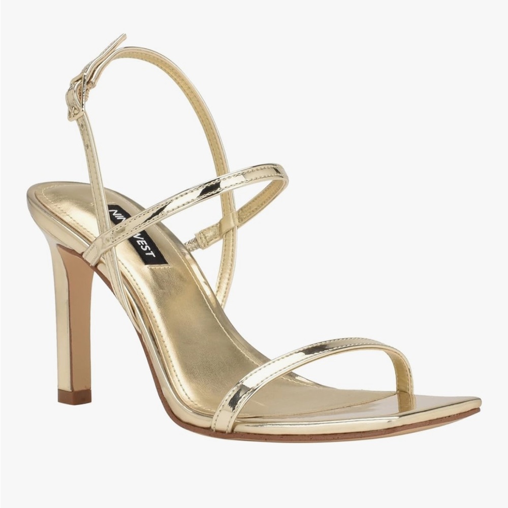 Nine West Champagne Strappy Heels